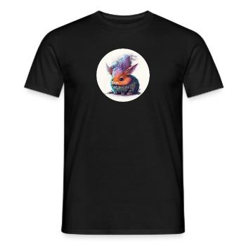 Animal rabbit fantasy and cute - Men's T-Shirt - black - Front - AI Model Male 178 light (178cm)