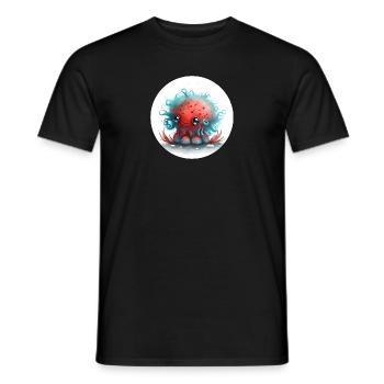 Tier Oktopus fantasy und süß - Männer T-Shirt - Schwarz - Vorne - AI Model Male 178 light (178cm)