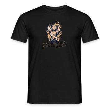 Muskelkater1 helle - Männer T-Shirt - Schwarz - Vorne - AI Model Male 178 light (178cm)