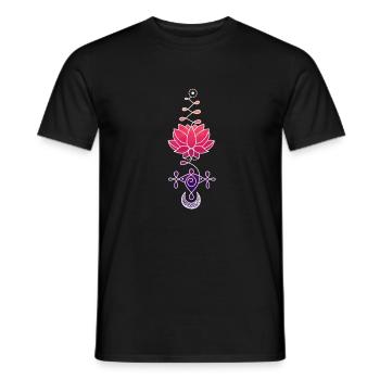 Ethereal Lotus Flower Symbol - Men's T-Shirt - black - Front - AI Model Male 178 light (178cm)