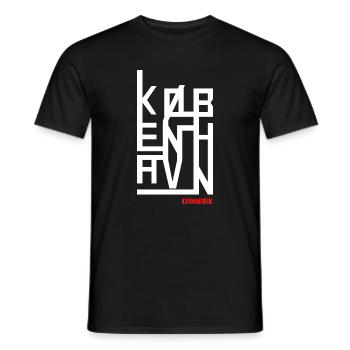 Géométrie de Copenhague - T-shirt homme - noir - Devant - AI Model Male 178 light (178cm)