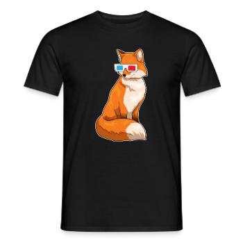 Fuchs Glasses - Men's T-Shirt - black - Front - AI Model Male 178 light (178cm)