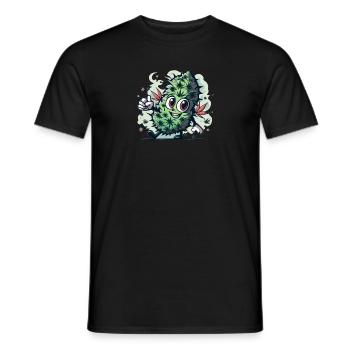 Happy Leaf - Männer T-Shirt - Schwarz - Vorne - AI Model Male 178 light (178cm)