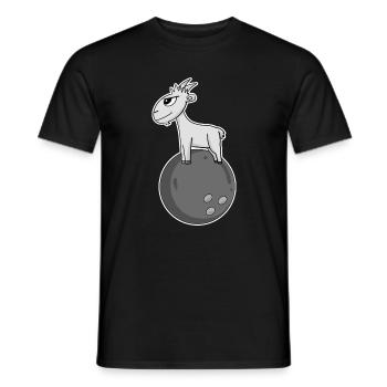 Ziege Bowling - Männer T-Shirt - Schwarz - Vorne - AI Model Male 178 light (178cm)