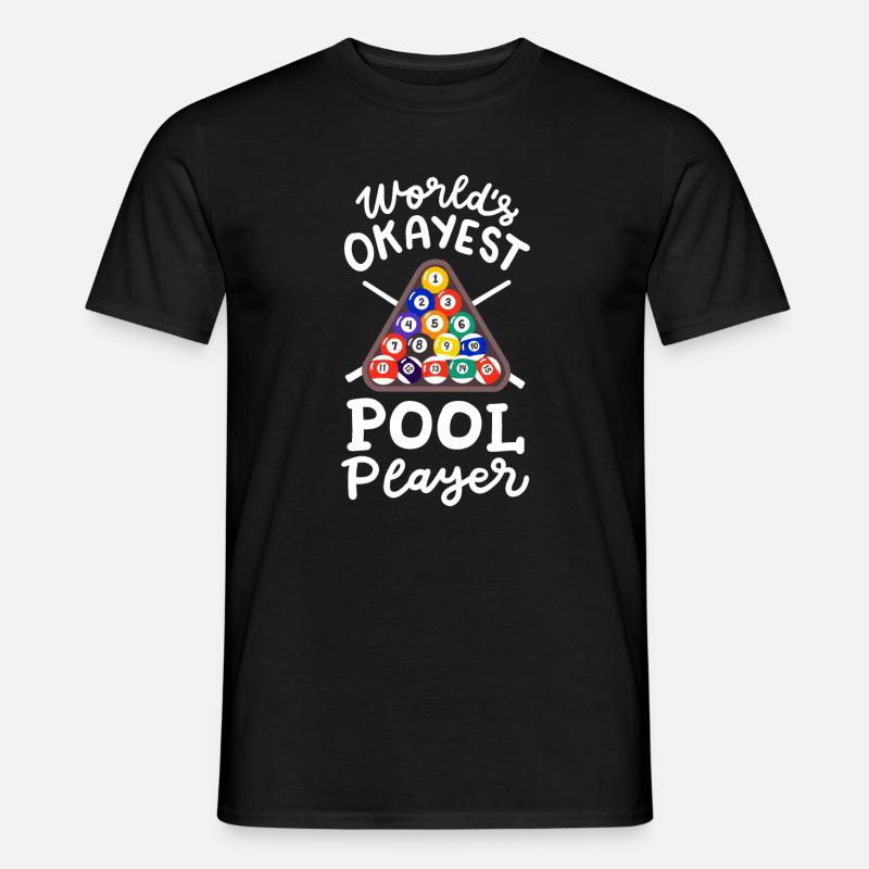 Billardspieler Billard - Männer T-Shirt - Schwarz
