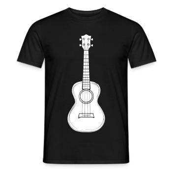 Ukulele Instrument Drawing - Men's T-Shirt - black - Front - AI Model Male 178 light (178cm)