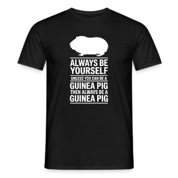 Guinea Pig Sayings Guinea Pig Gift - Men's T-Shirt - black - Front - AI Model Male 178 light (178cm)