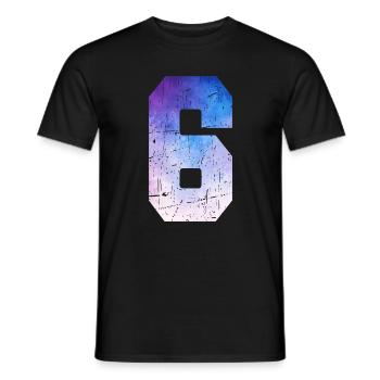 Issue 6 – 6th Anniversary Gift - Men's T-Shirt - black - Front - AI Model Male 178 light (178cm)