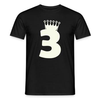 3_krone - Männer T-Shirt - Schwarz - Vorne - AI Model Male 178 light (178cm)