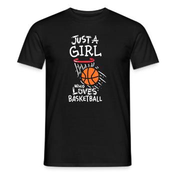 Juste une fille qui aime le basket - T-shirt homme - noir - Devant - AI Model Male 178 light (178cm)