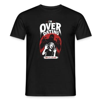 Over Dating Horror Humor - Men's T-Shirt - black - Front - AI Model Male 178 light (178cm)