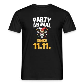 Karneval Party Kölner Animal Since 11.11. Köln - Men's T-Shirt - black - Front - AI Model Male 178 light (178cm)