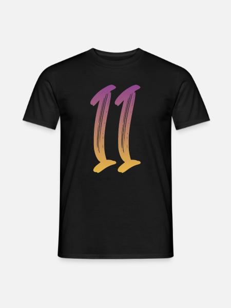 11 - Männer T-Shirt - Schwarz