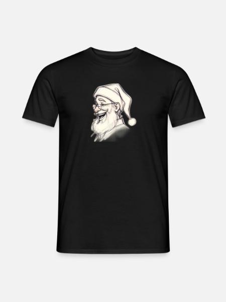 Santa Chef Skizzen-Tee - Männer T-Shirt - Schwarz