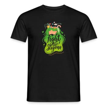Ruban vert La santé mentale lutte contre la stigmatisation - T-shirt homme - noir - Devant - AI Model Male 178 light (178cm)