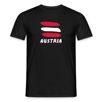 Austria - Men's T-Shirt - black - Front - AI Model Male 178 light (178cm)