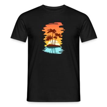 Urlaub Sonne Strand - Männer T-Shirt - Schwarz - Vorne - AI Model Male 178 light (178cm)