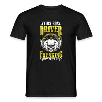 Bus beruf transport - Männer T-Shirt - Schwarz - Vorne - AI Model Male 178 light (178cm)