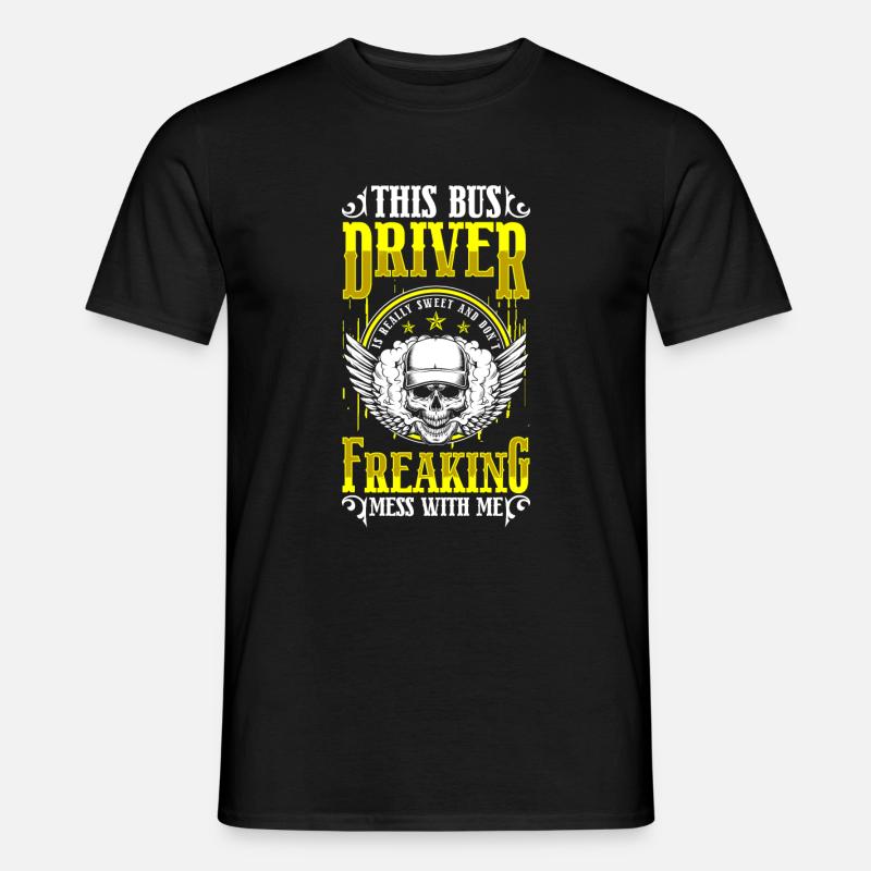Bus beruf transport - Männer T-Shirt - Schwarz