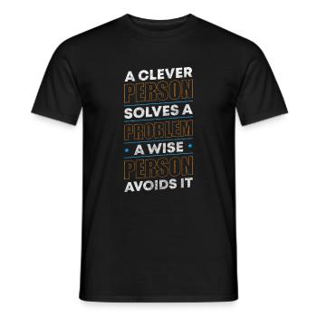 Problème? Le plaisir n’a pas d’importance - T-shirt homme - noir - Devant - AI Model Male 178 light (178cm)