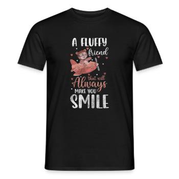 Teddy Kids Childhood Cuddle - Men's T-Shirt - black - Front - AI Model Male 178 light (178cm)