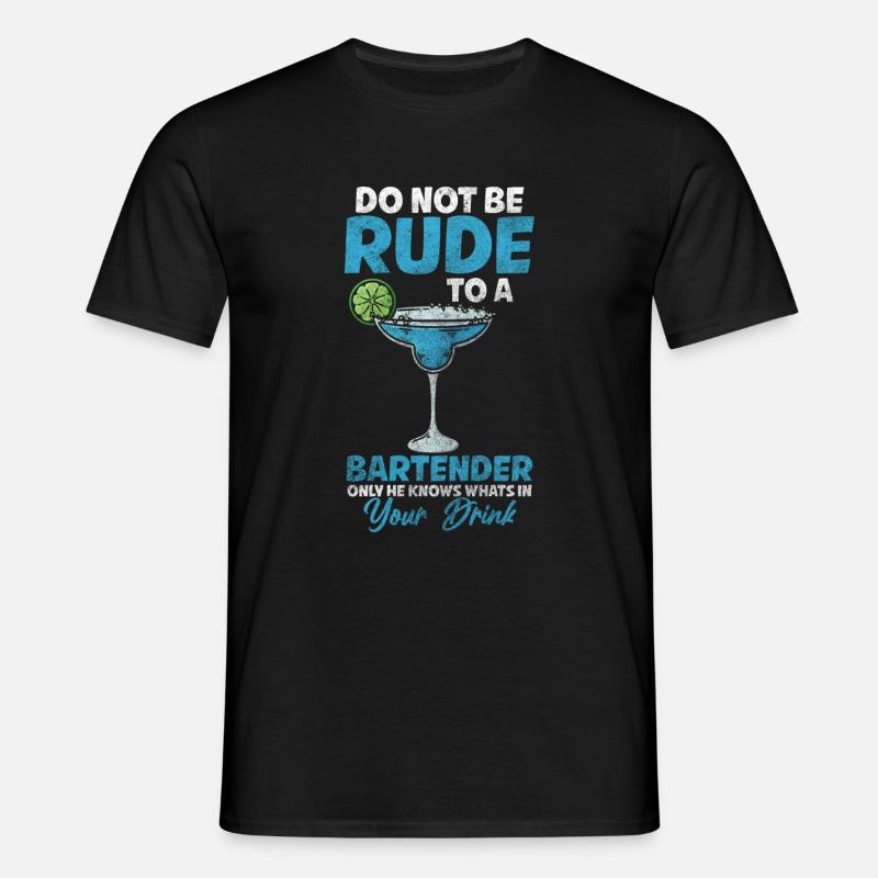 Bartender Disco Whiskey Bartender - Men's T-Shirt - black