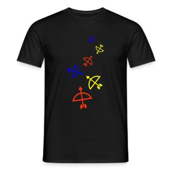 Bow and arrow - Men's T-Shirt - black - Front - AI Model Male 178 light (178cm)