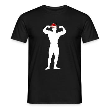 Weihnachten Bodybuilding Workout - Männer T-Shirt - Schwarz - Vorne - AI Model Male 178 light (178cm)