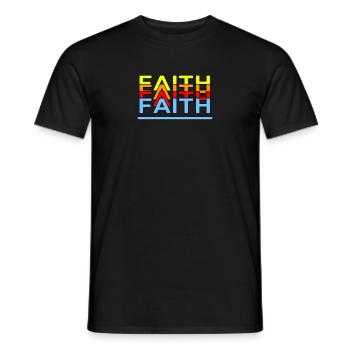 FAITH - Men's T-Shirt - black - Front - AI Model Male 178 light (178cm)