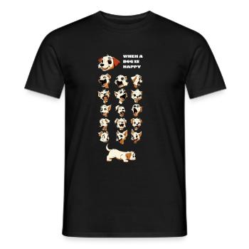 Doggy & Dog - Men's T-Shirt - black - Front - AI Model Male 178 light (178cm)