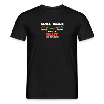 Grill Wars lueur trois couleurs - T-shirt homme - noir - Devant - AI Model Male 178 light (178cm)