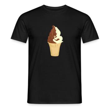 Softeis Eis für die schlanke Lienie - Männer T-Shirt - Schwarz - Vorne - AI Model Male 178 light (178cm)