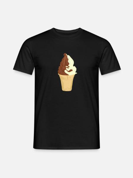 Softeis Eis für die schlanke Lienie - Männer T-Shirt - Schwarz