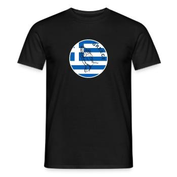 Drapeau grec - T-shirt homme - noir - Devant - AI Model Male 178 light (178cm)