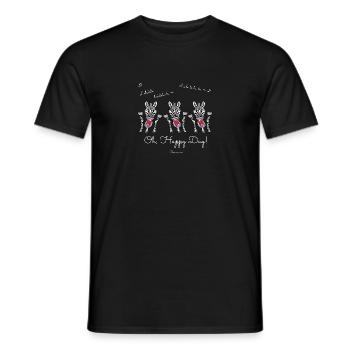 Zebra, Oh, Happy day! - Men's T-Shirt - black - Front - AI Model Male 178 light (178cm)