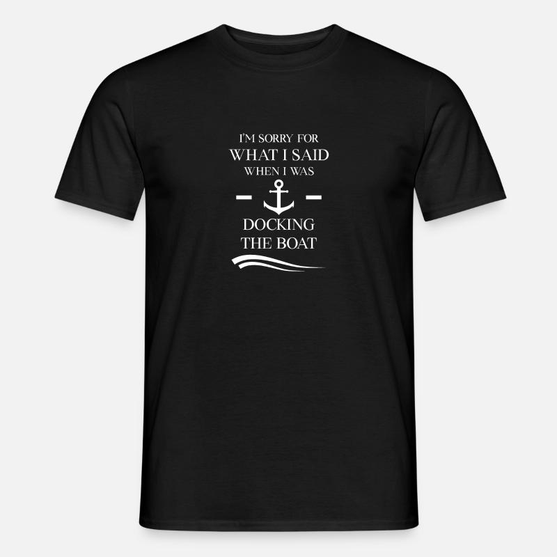 Docking the boat - Men's T-Shirt - black