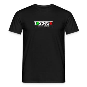Motorcycle Gears Shirt I 1N23456 Motorcyclist - Men's T-Shirt - black - Front - AI Model Male 178 light (178cm)