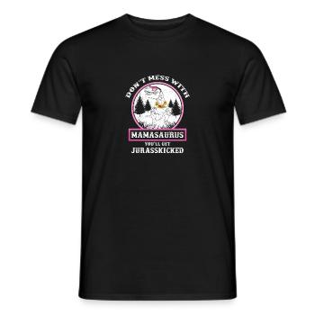mamasaurus maman maman maman maman vintage maman dino - T-shirt homme - noir - Devant - AI Model Male 178 light (178cm)