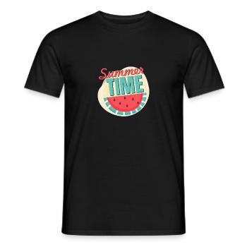 Watermelon Summer Time T-Shirt - Men's T-Shirt - black - Front - AI Model Male 178 light (178cm)