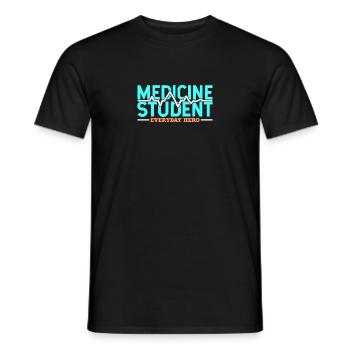 Étudiant en médecine étudiant dit super docteur médecin - T-shirt homme - noir - Devant - AI Model Male 178 light (178cm)