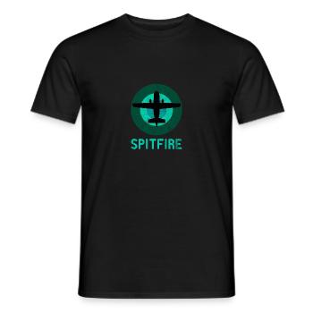 Spitfire Flugzeug Retro Vintage Jet Flieger - Männer T-Shirt - Schwarz - Vorne - AI Model Male 178 light (178cm)