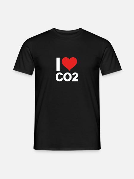 Ich liebe CO2 Klimaskeptiker Motiv - Männer T-Shirt - Schwarz