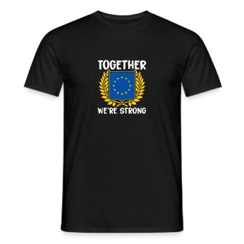 Europe - T-shirt homme - noir - Devant - AI Model Male 178 light (178cm)