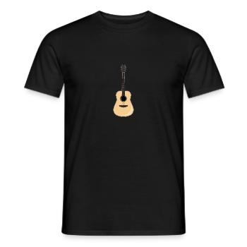 guitare guitare guitares joueurs Basse Acoustique - T-shirt homme - noir - Devant - AI Model Male 178 light (178cm)