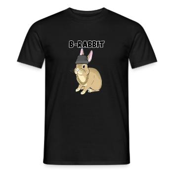 B rabbit - Men's T-Shirt - black - Front - AI Model Male 178 light (178cm)