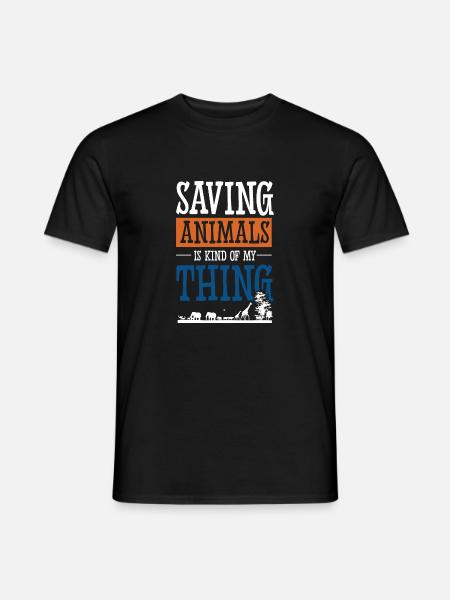 tierschützer tierschutz - Männer T-Shirt - Schwarz