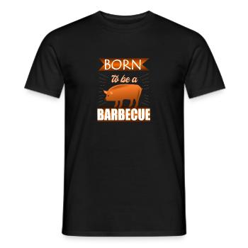 Né pour être un barbecue - T-shirt homme - noir - Devant - AI Model Male 178 light (178cm)