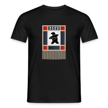 Wojtek der soldatische Bär - Männer T-Shirt - Schwarz - Vorne - AI Model Male 178 light (178cm)