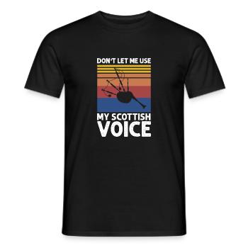 Scotsman Zitat für Dudelsackmusiker und Dudelsack - Männer T-Shirt - Schwarz - Vorne - AI Model Male 178 light (178cm)