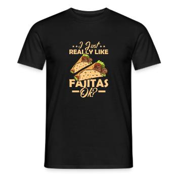 I Just Really Like Fajitas, ok? Food Wrap Foodie T - Men's T-Shirt - black - Front - AI Model Male 178 light (178cm)